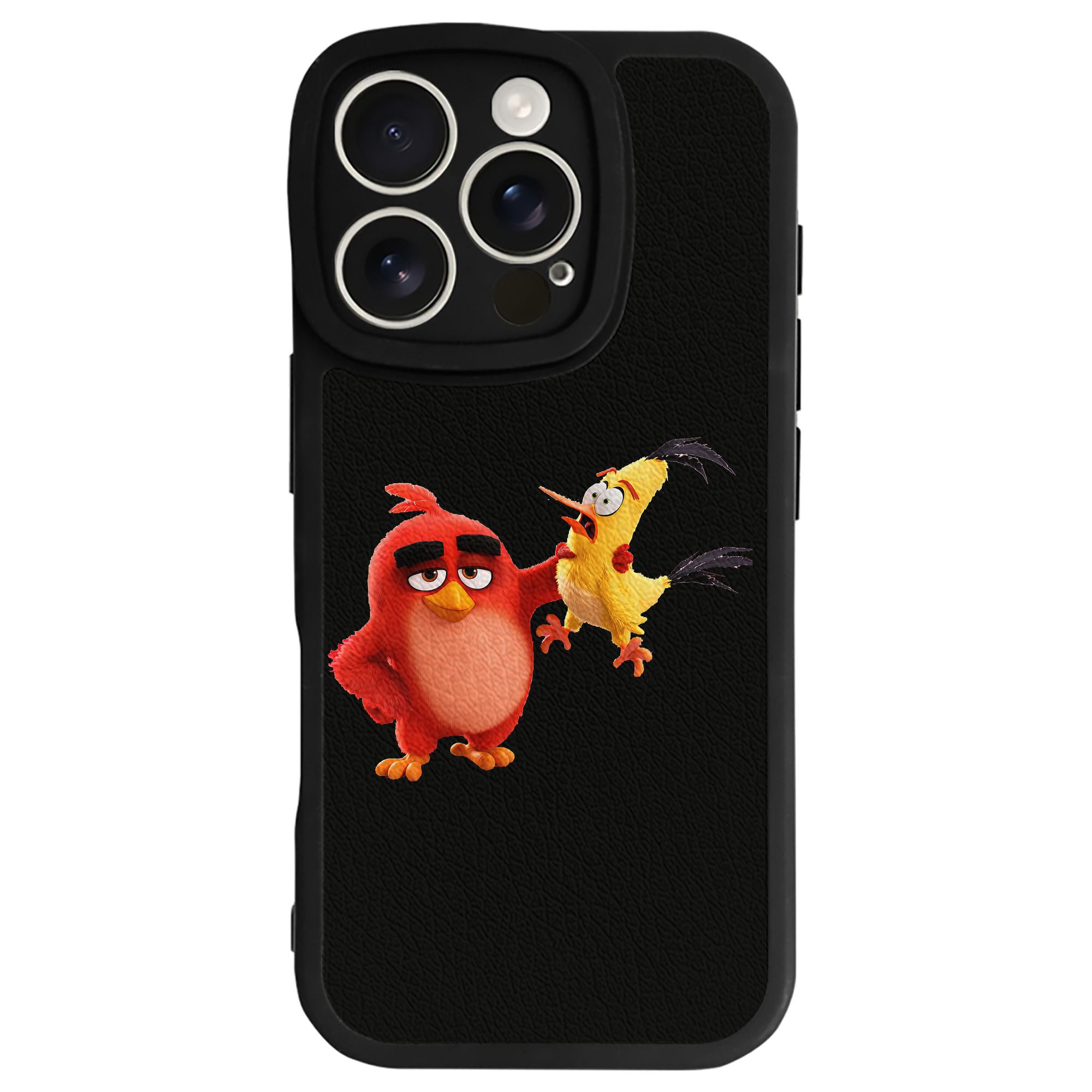 （画像用） Angry Birds アングリーバード 【iPhone 16シリーズ対応】シリコンスマホケース（レザー調） 材質：シリコン